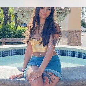 Reworked vintage festival rave shorts